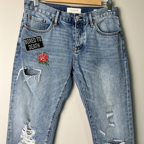 PacSun Girlfriend Patch Jeans - Picture 3 of 14